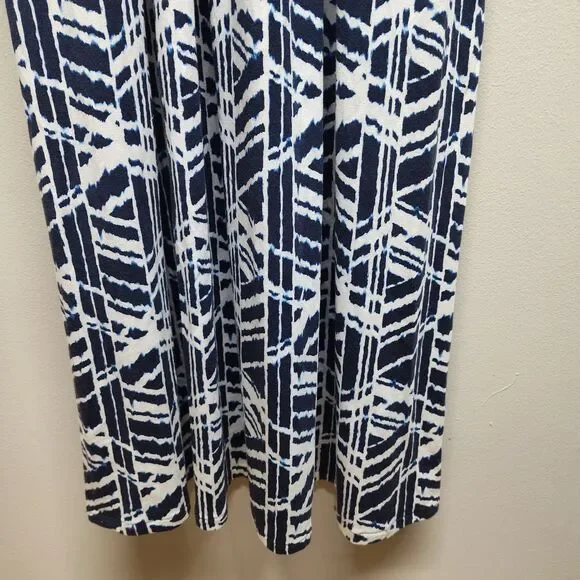 Tart Maxi Dress Women Size S White Blue Jersey Stretch Sleeveless Casual Party - Picture 3 of 8